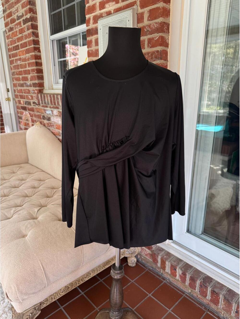 Melissa McCarthy Chic Black Blouse 2X